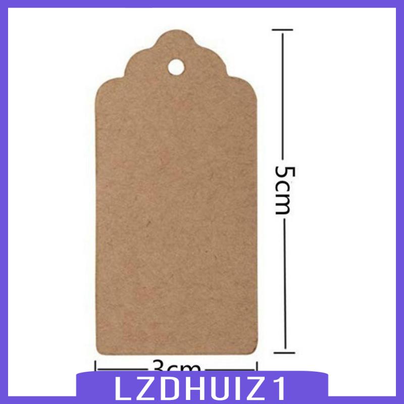 Set 100 Thẻ Giấy Kraft Trơn Ghi Tên Cho Hành Lý / Quà Cưới