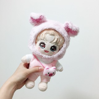 {order] Set outfit heo hồng cho doll 15cm & doll 20cm