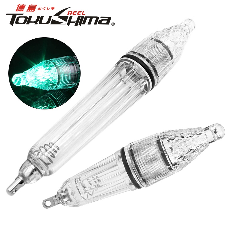 Mồi Câu Cá Gắn Đèn LED Phát Sáng Dùng Pin