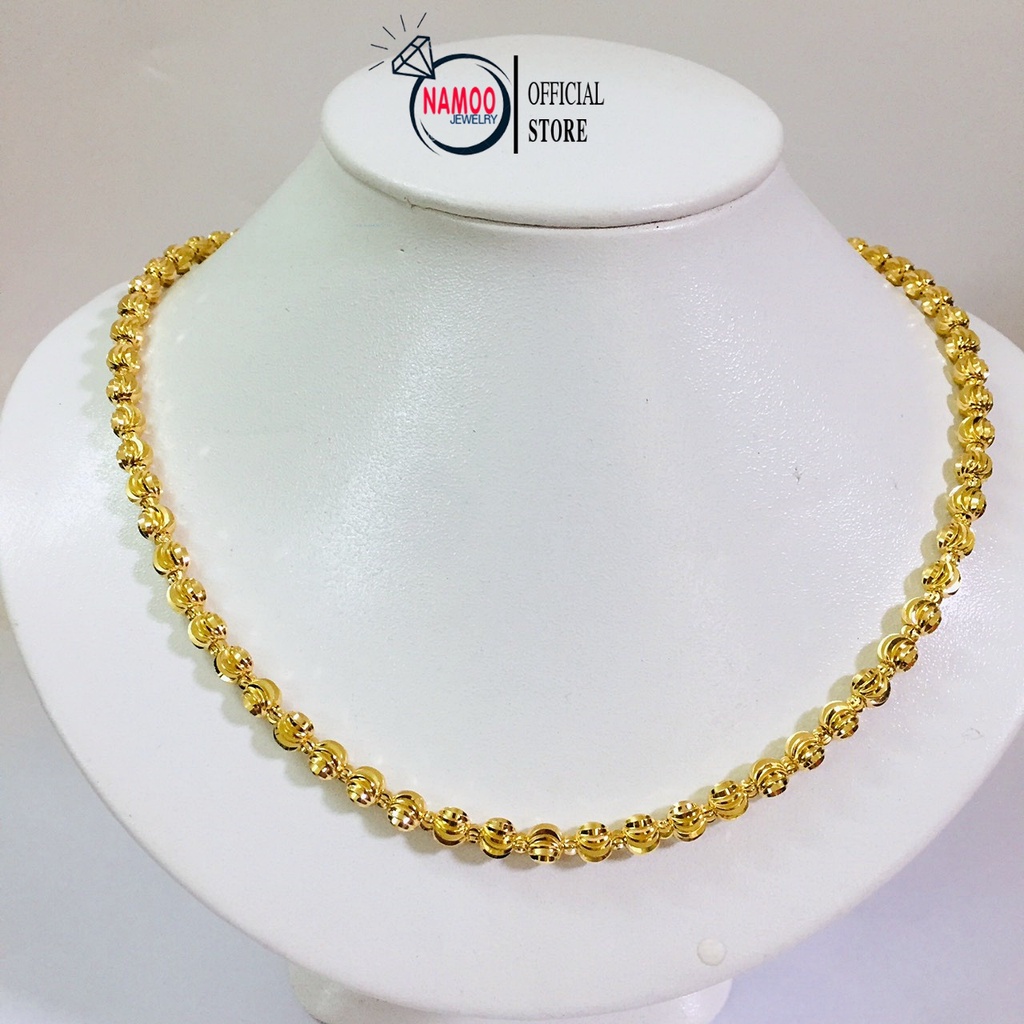Bộ Dây Chuyền Nữ V248 L248, Set Dây Chuyền Và Lắc Tay Bi Mạ Vàng Nữ Namoo Jewelry Chuyên Sỉ