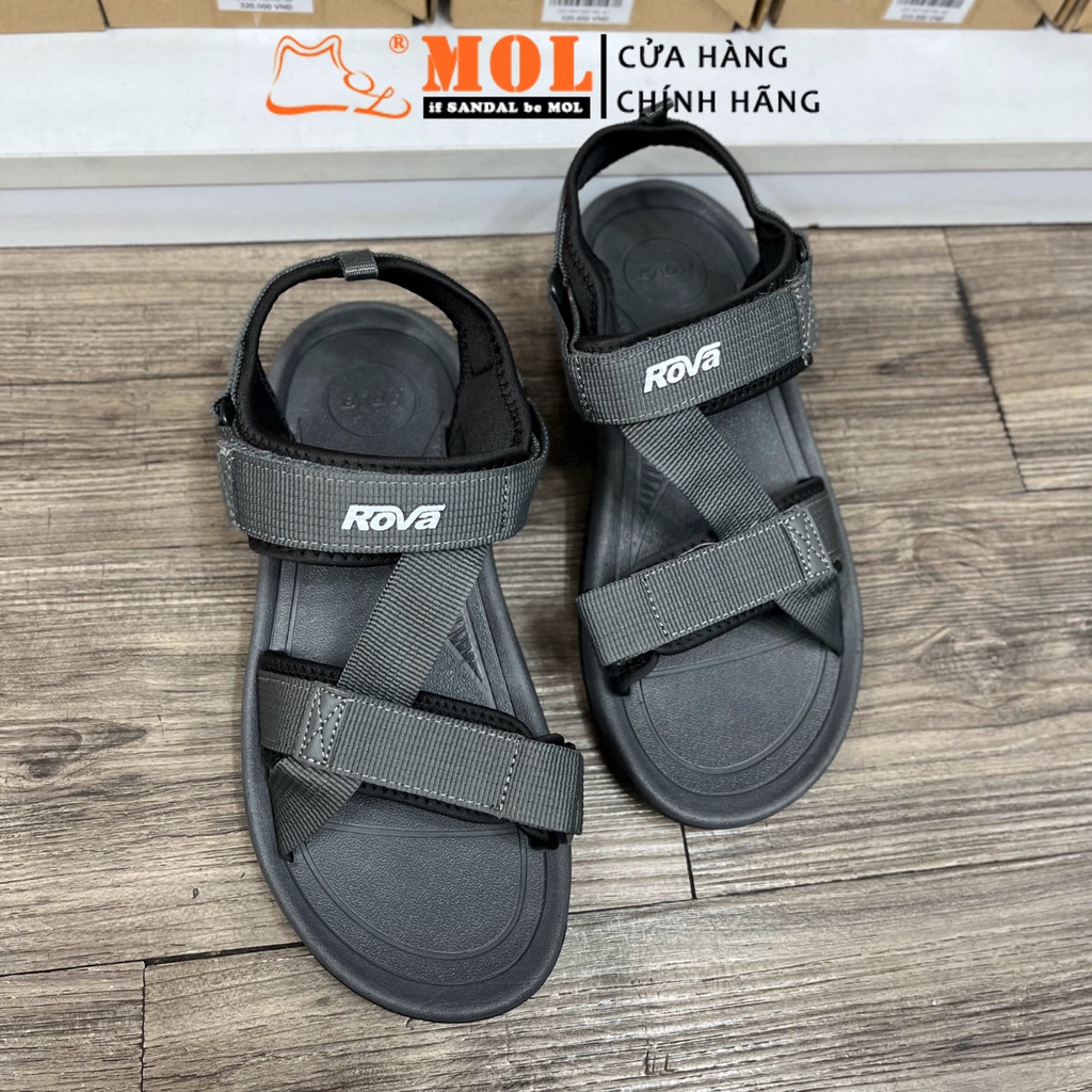 Giày Sandal Nam Hiệu Rova Quai Ngang Đế Cao Su Quai Dù Phù Hợp Đi Học Đi Làm Mã RV965