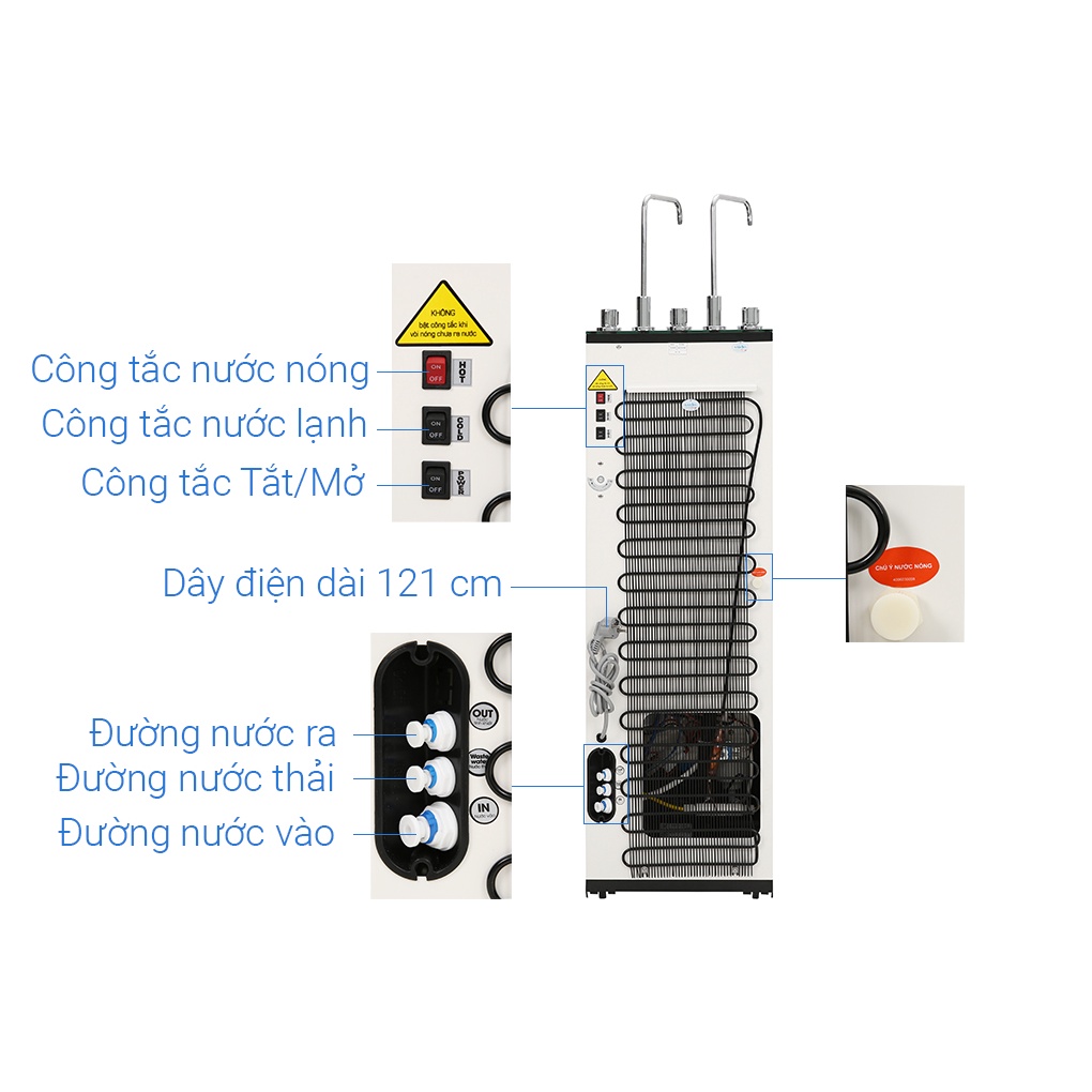 Máy lọc nước RO nóng nguội lạnh Karofi Optimus Duo O-D138