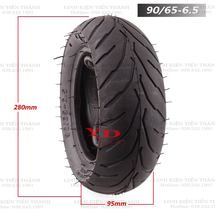 Vỏ Và Ruột Xe Tam Mao 50cc Lốp Trước 90/65-6.5