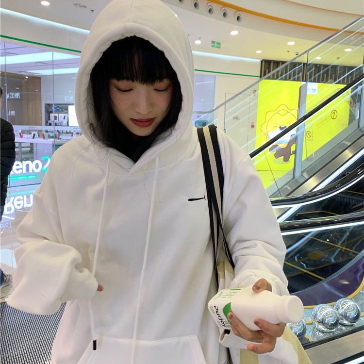 Áo Hoodie Mỏng Dáng Rộng Màu Xanh Lá Huỳnh Quang Thời Trang Xuân Thu 2021