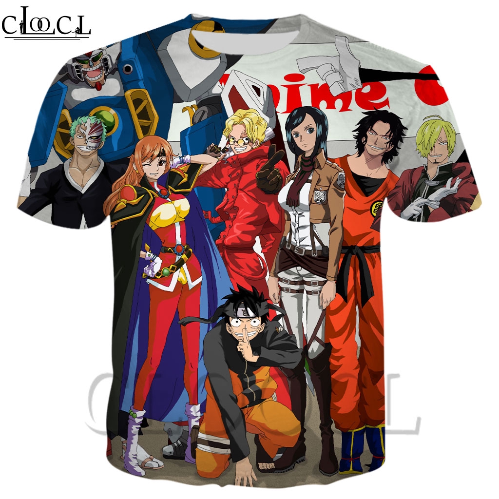CLOOCL Fashion Japanese Anime One Piece Luffy Men T Shirt 3D Printed Casual T-shirts