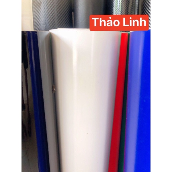 Decal Trắng bóng dán xe máy, ô tô, đồ da dụng...cao 60cm-dài 1 mét