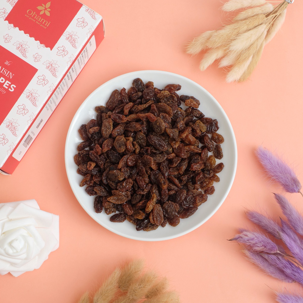 Nho khô nhập khẩu Ấn Độ Vietgourmet 125g, đồ ăn vặt healthy, nguyên liệu làm bánh