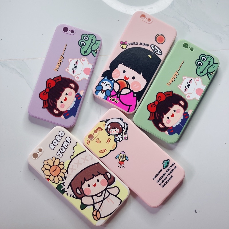 Ốp Lưng rorojump silocon viền vuông thời trang cute cho iP 6/6s/6plus/6splus/7plus/8plus/x/xs/xsmax/11promax/12pro
