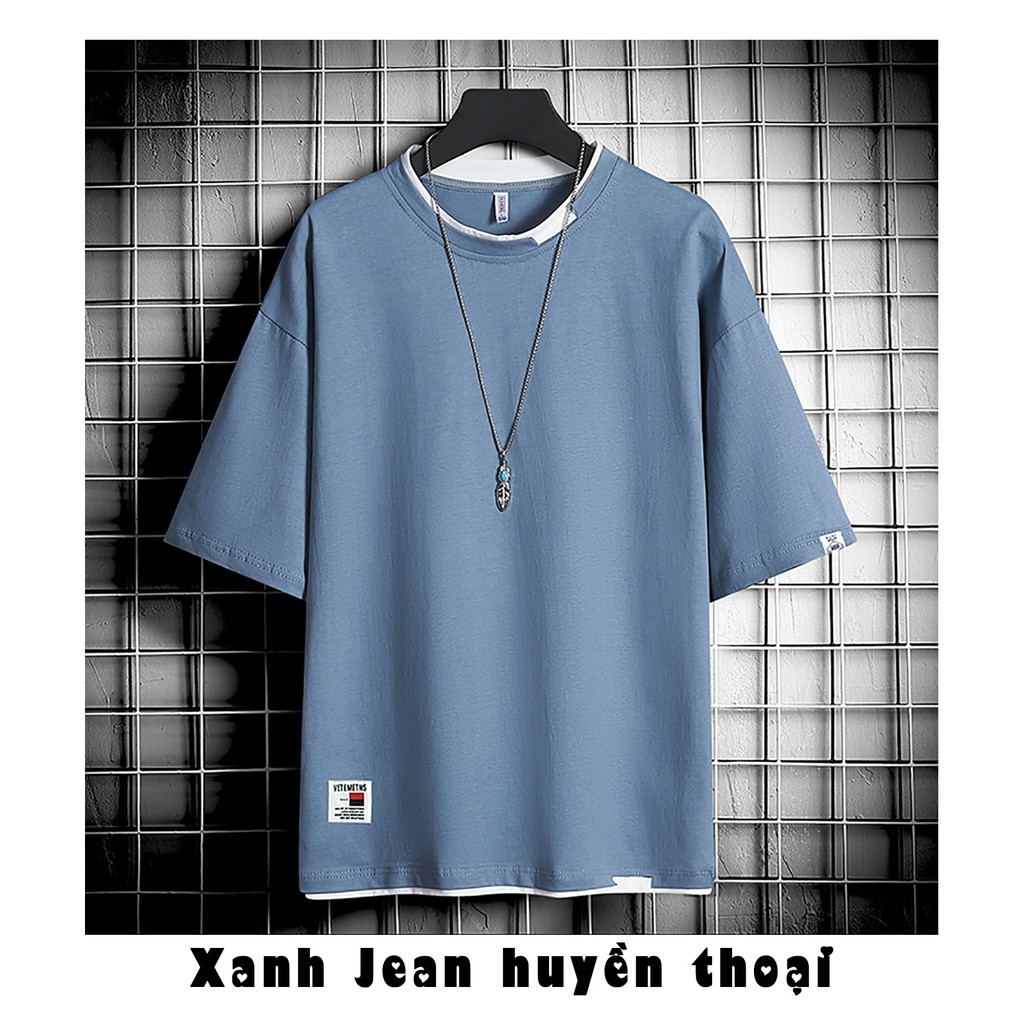 Áo thun nam oversize dáng thụng ngắn tay không cổ có viền có in MH629 CB | BigBuy360 - bigbuy360.vn