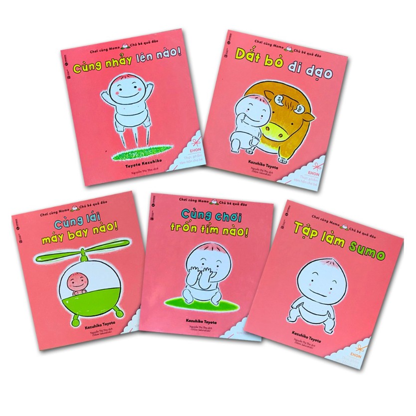 Sách Combo Ehon: Chơi Cùng Momo Chú Bé Quả Đào Phần 2 (Bộ 5 Cuốn)