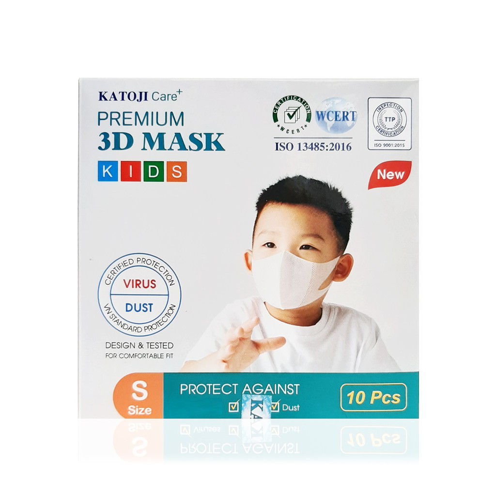 Khẩu trang 3D y tế cho bé hộp 10 cái