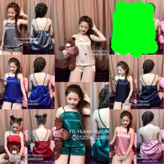 Set bộ phi lụa dây cổ yếm