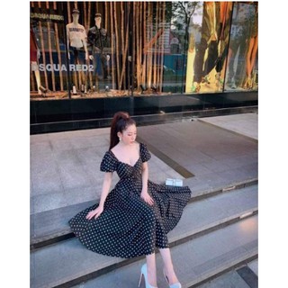 Đầm maxi chấm bi 4 màu