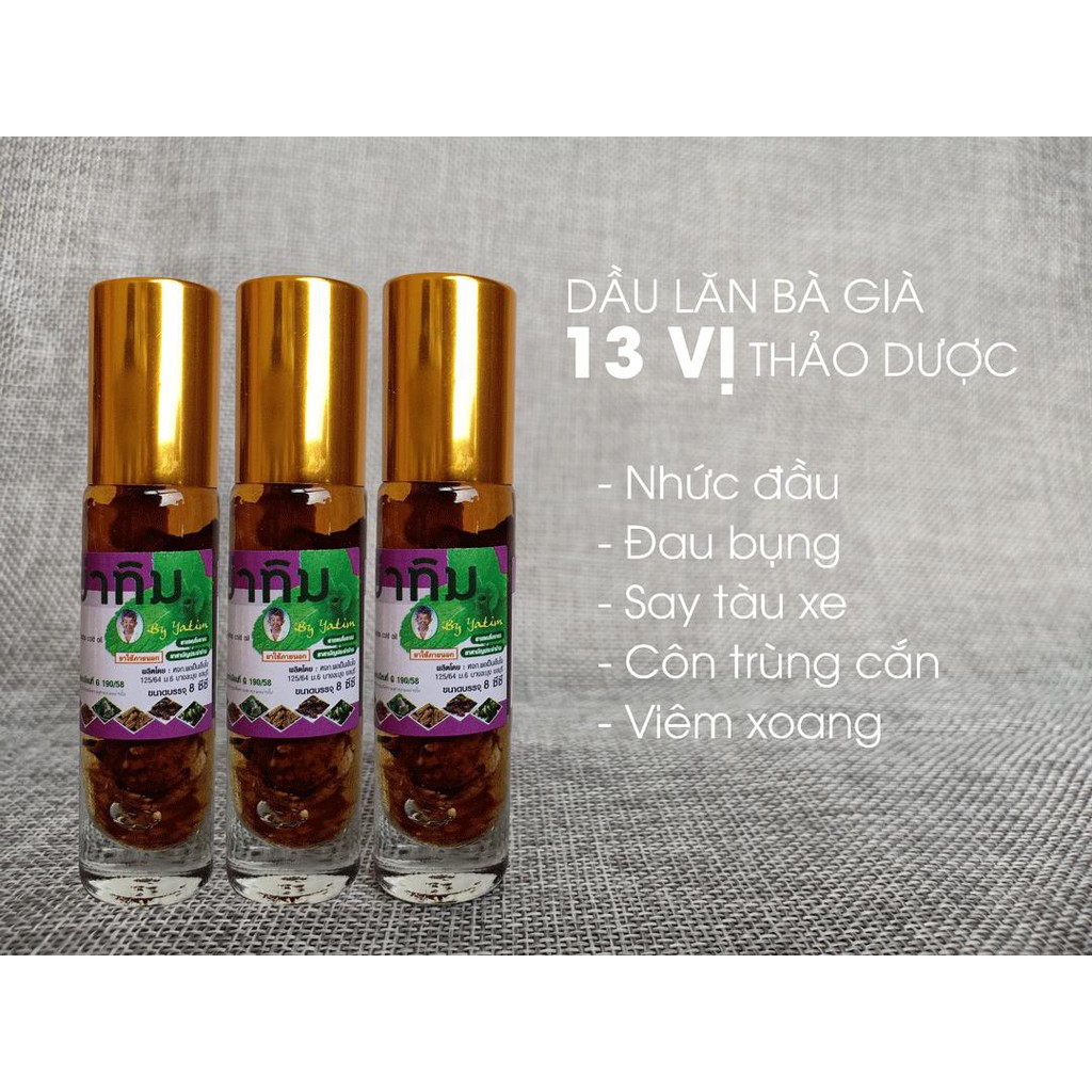 Dầu 13 Vị Thảo Dược Bà Gìa Thái Lan Cam Kết Chính Hãng Bao Đổi Trả