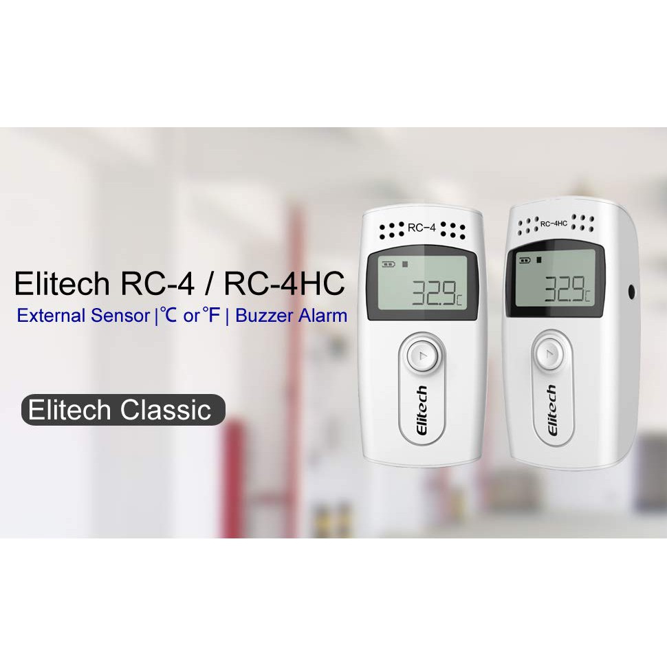 Nhiệt kế, nhiệt ẩm kế tự ghi Elitech RC-4, RC-4HC