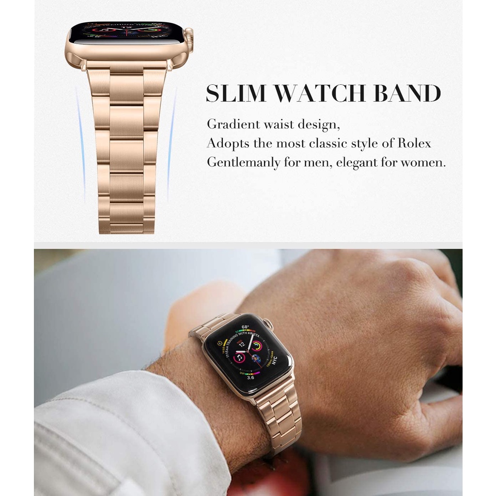 Dây Đeo Inox Cho Đồng Hồ Apple Watch Series 6 Se 5 4 3 2 1 38mm 40mm
