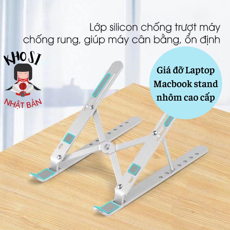 Giá đỡ Laptop Macbook stand nhôm chữ X cao cấp hỗ trợ tản nhiệt gấp gọn, để laptop ipad macbook kèm túi