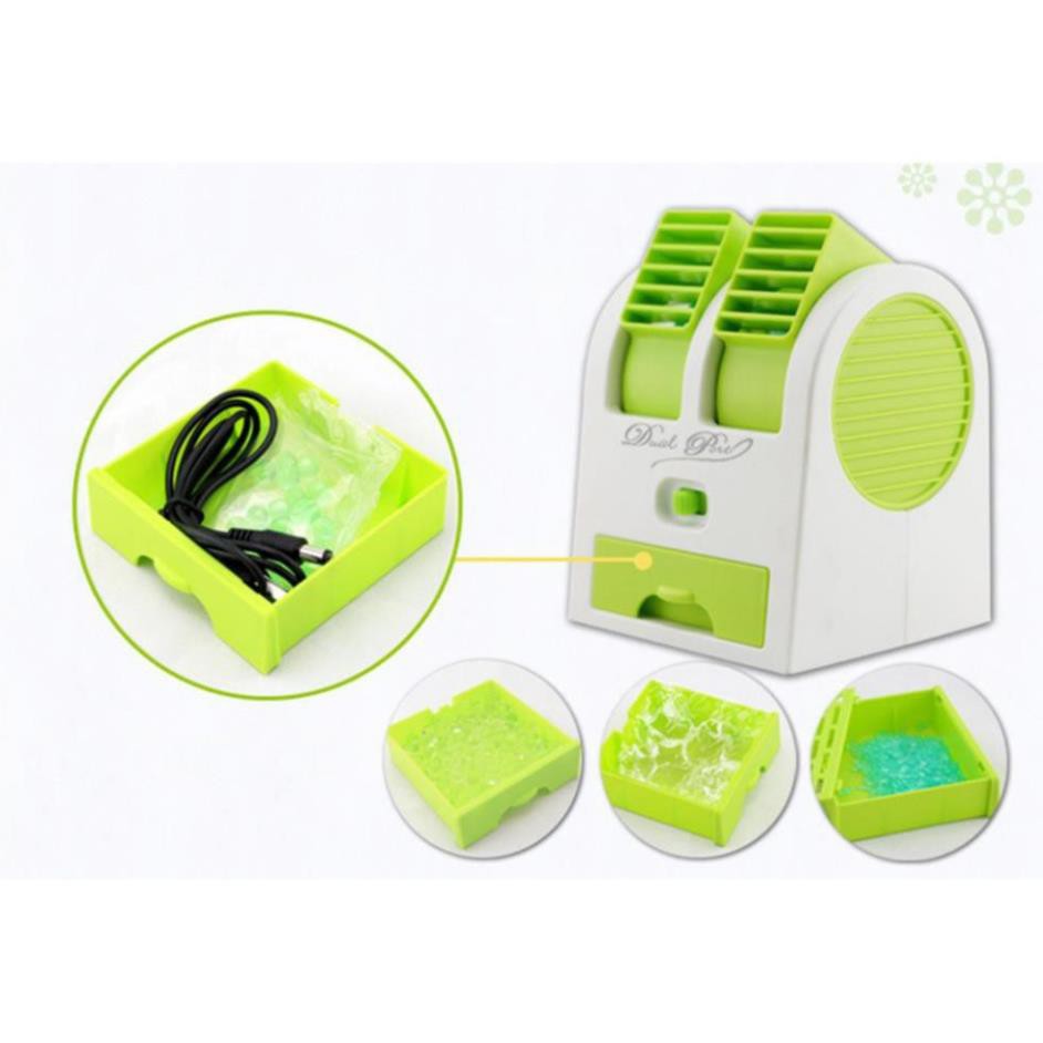 (xả hàng rẻ như cho)Quạt để bàn thông minh,quạt khay đá 2 cửa ( có hỗ trợ cổng USB,có thể dùng pin khi mất điện)