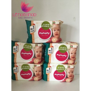 ( Có mã quét QR) Khăn ướt Mamamy 100 tờ, 120 tờ ( Mẫu mới) có nắp, không mùi