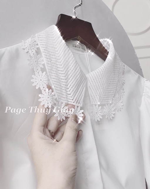 [Mã WAPUSH hoàn 12% xu đơn 99k] ÁO SƠ MI CỔ REN HOA TAY BO CHO NỮ | BigBuy360 - bigbuy360.vn