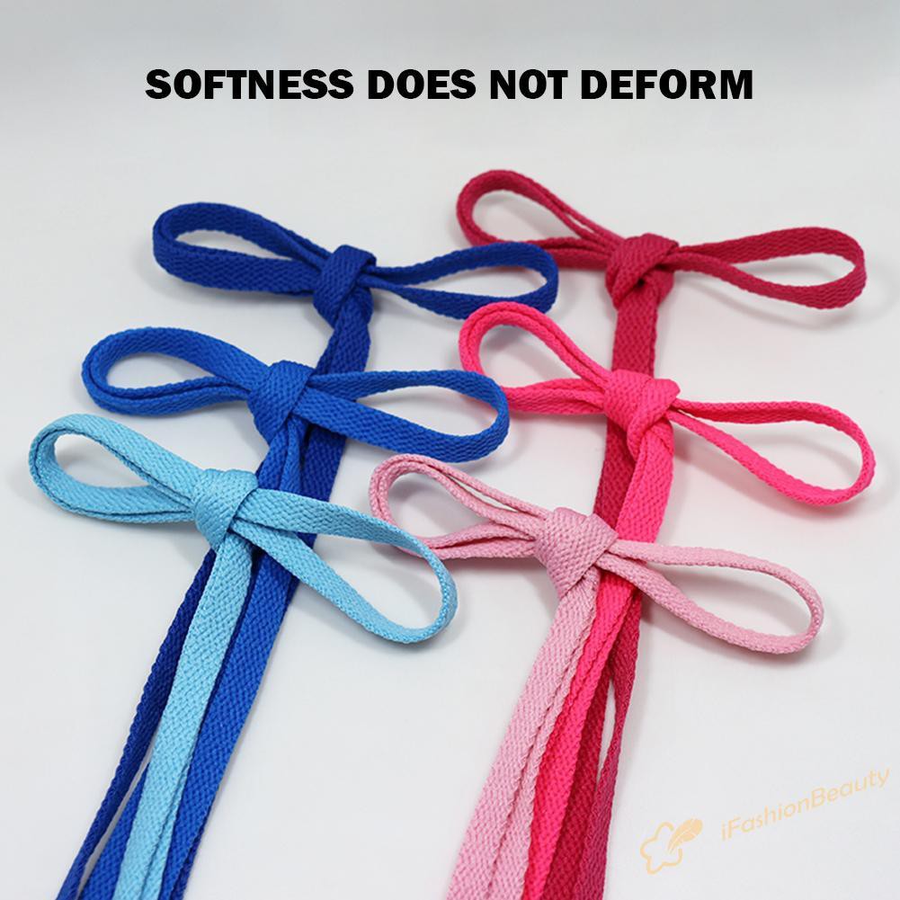 1 Pair Flat Laces Solid Color Shoelaces Fashion Sport Sneaker Shoe Lace