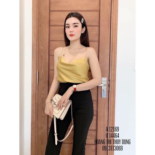 Áo Hai Dây Lụa Nhung Sang Chảnh