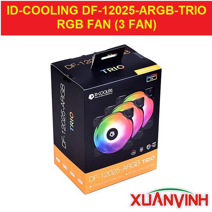 Quạt Tản Nhiệt ID-COOLING DF-12025-ARGB-TRIO RGB FAN 3 FAN NEW 100% CHÍNH HÃNG 20