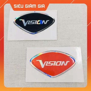 [SALE SỐC] TEM NỔI DÁN XE MÁY LOGO VISION ĐỘ BÓNG 7 MÀU CỰC KỲ SẮC NÉT (SIÊU RẺ)