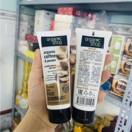 Tẩy Da chết CHO MẶT cà phê ORGANIC 75ML