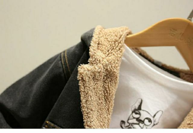 Áo khoác bò lót lông ấm cute cho bé Trai - Gái