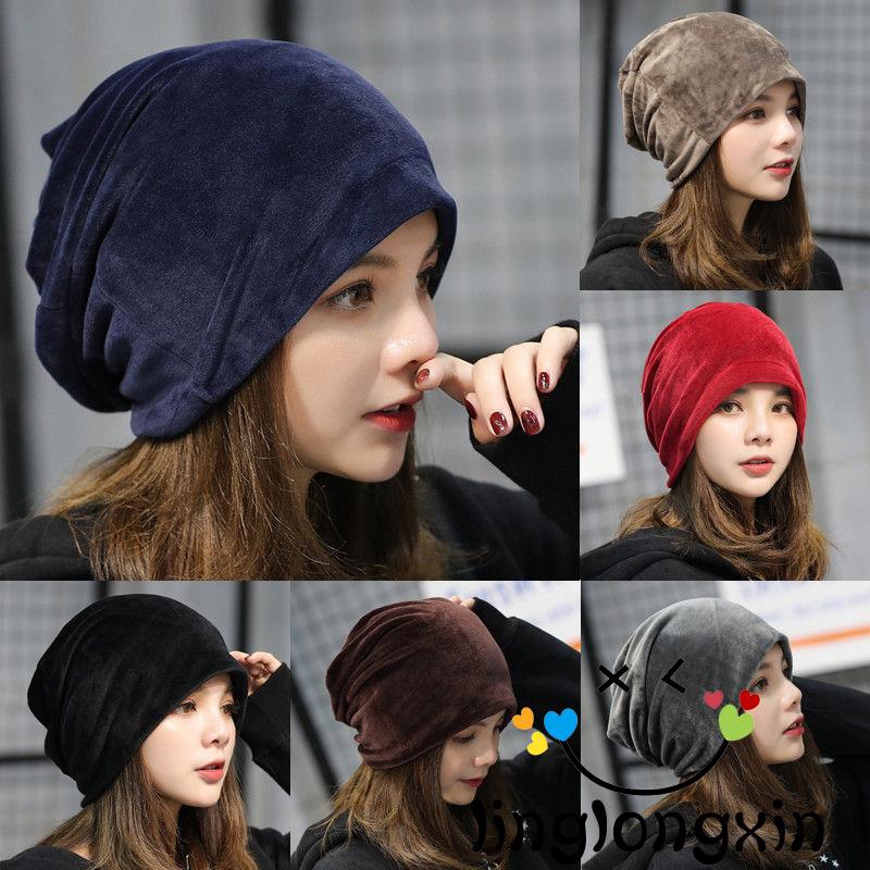 Nón trùm đầu vải nhung giữ ấm thời trang cho nữ chất lượng cao