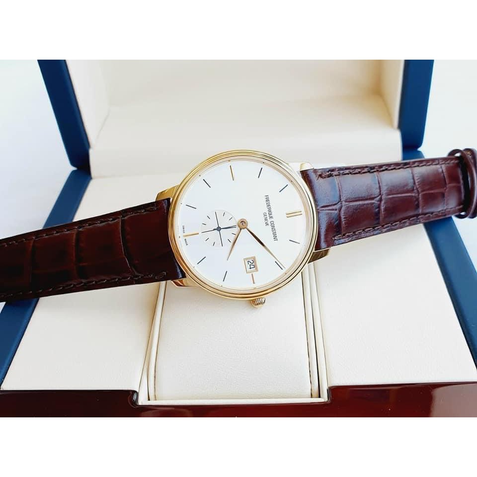 Đồng hồ Frederique Constant FC-245V4S5,máy pin, dây da, kính cứng mặt 40mm siêu mỏng