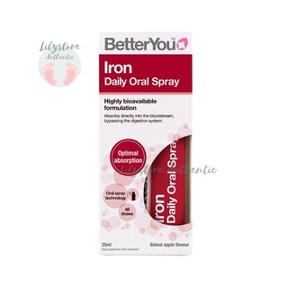 Bổ sung sắt dạng xịt Better You Iron Daily Oral Spray 25ml cho bé từ 1 tuổi trở lên của Anh chính hãng