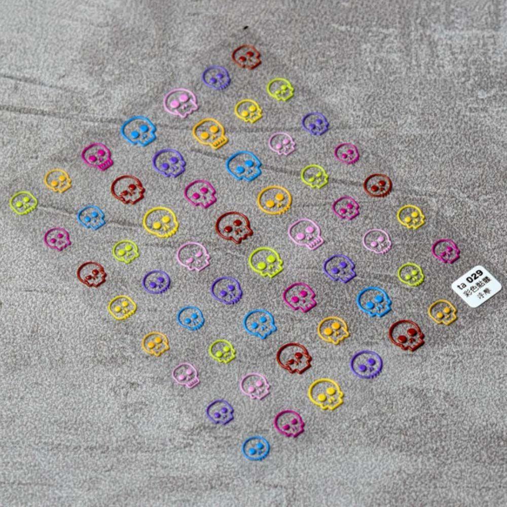 OCEANMAP Miếng Dán Trang Trí Móng Tay In Chữ Nhiều Màu DIY