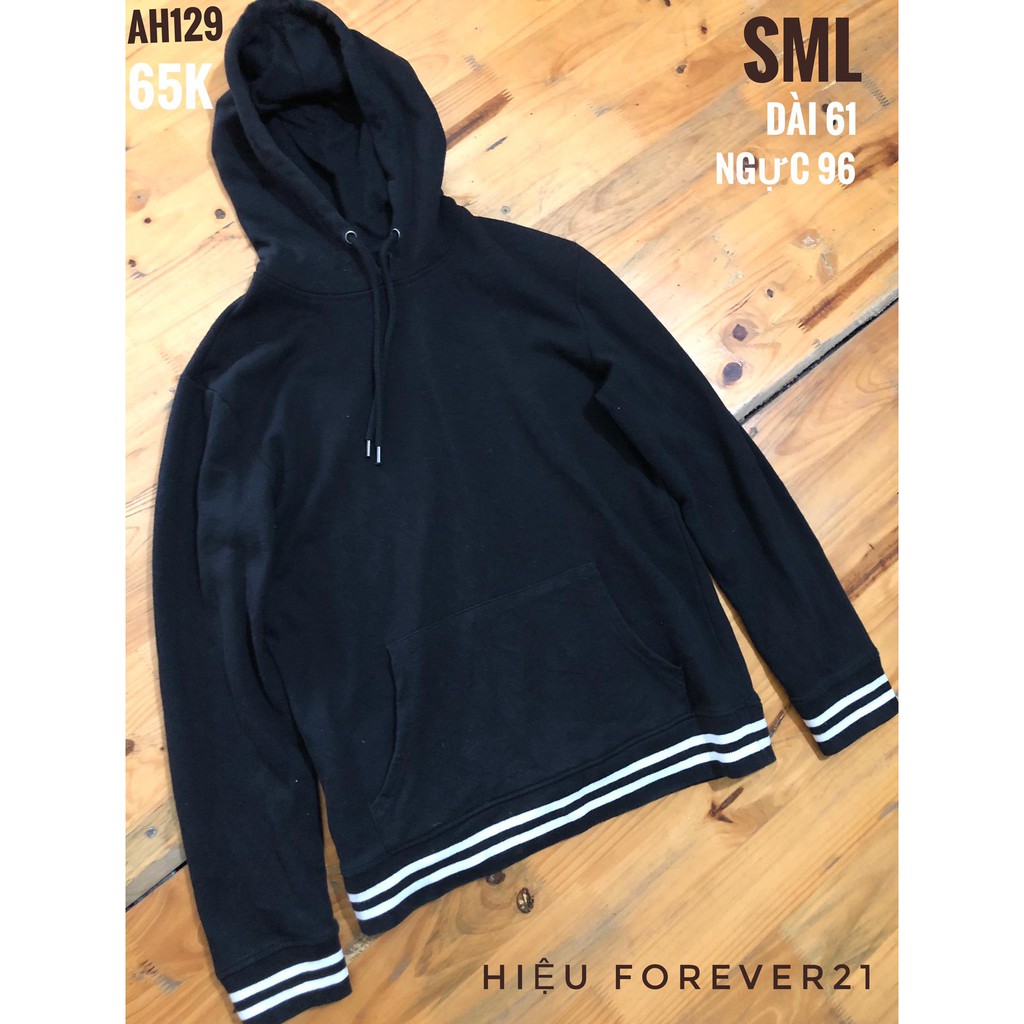 áo hoodie hàng 2hand hiệu FOREVER21 chất nỉ da cá sz SML mã AH129