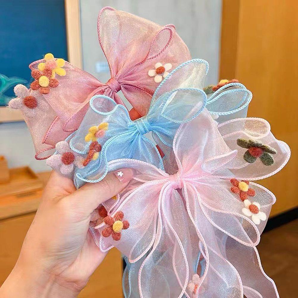 NICKOLAS Kẹp Tóc Bện Dây Dài Thanh Lịch Ngọt Ngào Dễ Thương Cho Bé Gái