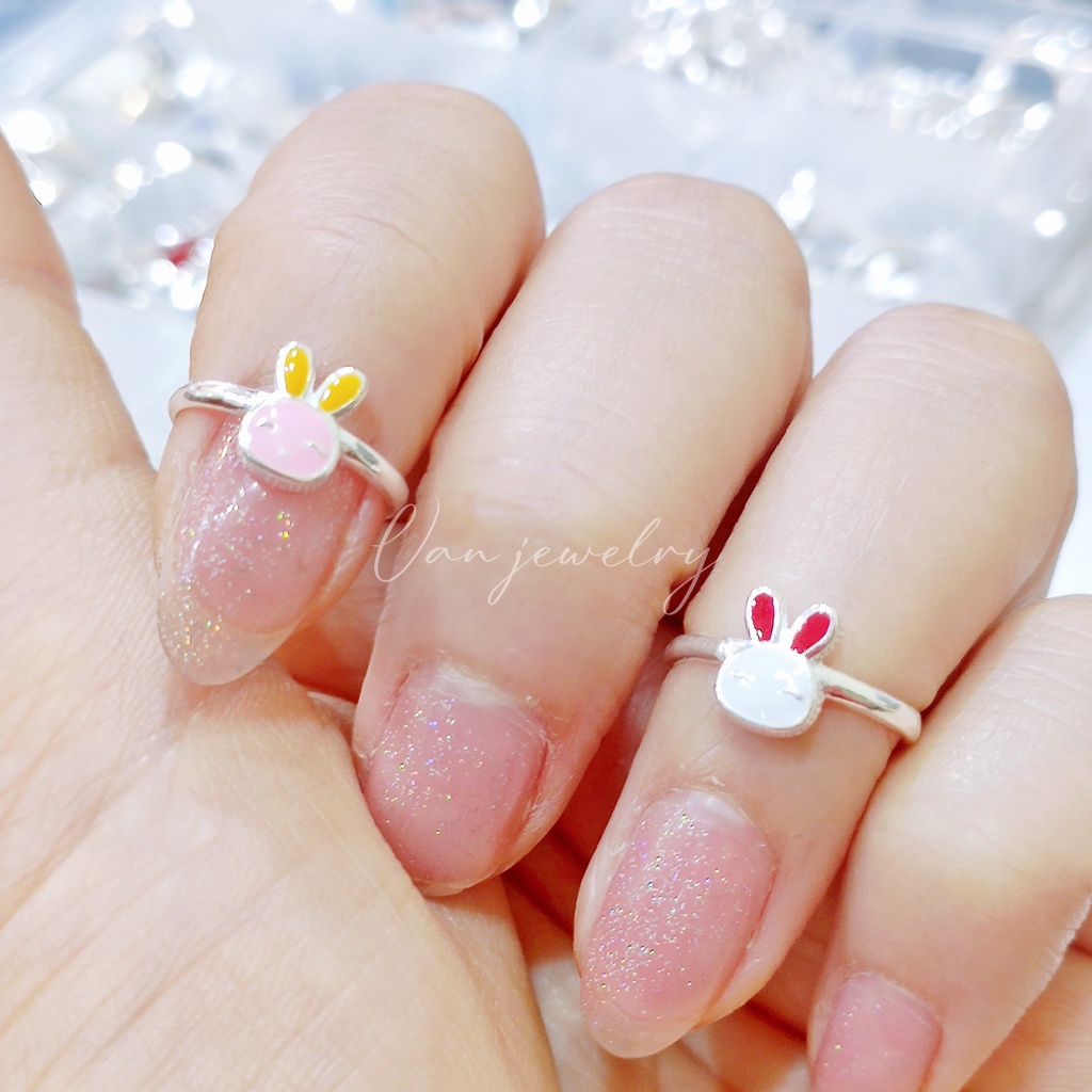 Nhẫn bạc Nhẫn Thỏ con nhỏ xinh cho bé Van Jewelry V10722
