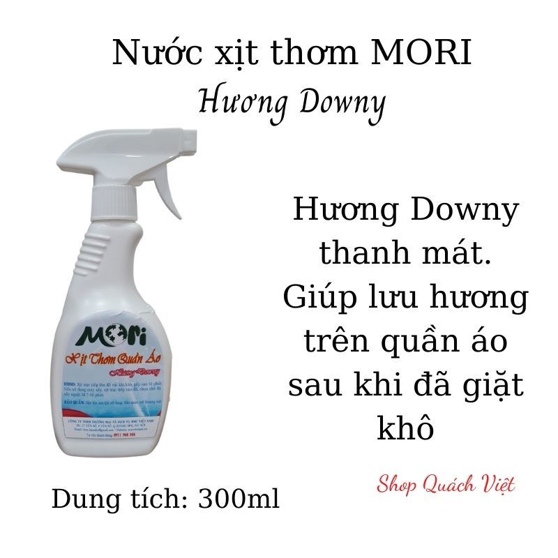 Xịt thơm MORI hương Comfor, giúp quần áo thơm tho sau khi giặt, dung tích 300ml