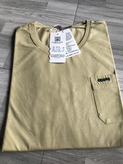 Áo thun Nam Trung Niên cộc tay cổ tròn hàng quảng châu chất cotton cực mát