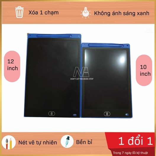 Bảng Viết Vẽ Thông Minh Màn Hình LCD 10 - 12 inch Cho Bé / Xóa Nhanh Với 1 Nút Bấm