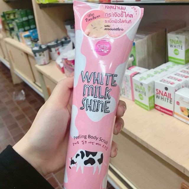 nội địa Thái - Tẩy da chết bò Cathy Doll White Milk Shine Peeling Body Scrub