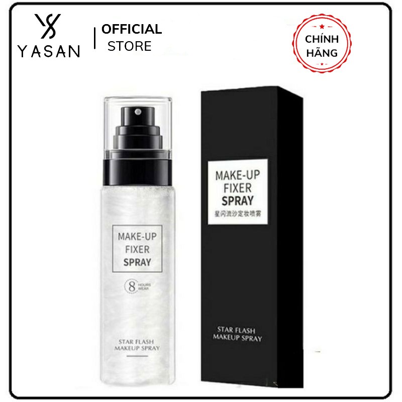 Xịt Nhũ Khóa Trang Điểm Star Flash Make Up Spray 8 Hours Wear YASAN