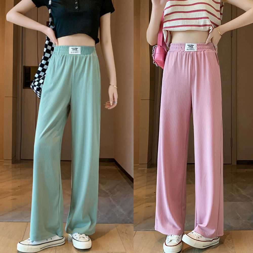 SUXI Quần Dài Ống Rộng Lưng Cao Tôn Dáng Thiết Kế Mới Thời Trang Mùa Hè Cho Nữ