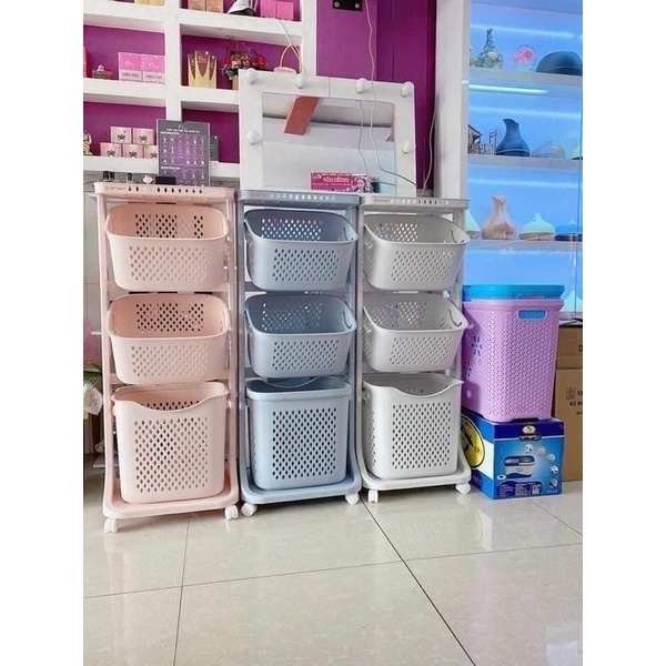 Kệ đựng đồ đa năng 2,3,4,5 tầng có bánh xe hàng việt nhật chất lượng cao