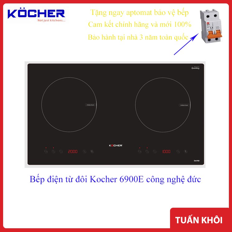 [Mã ELMS5TR giảm 5% đơn 5TR] Bếp điện từ đôi Kocher DI-6900E