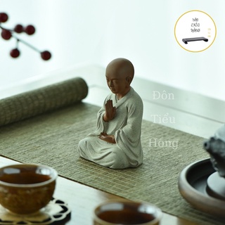 Tượng gốm tăng nhân bái phật, tượng gốm tăng sư ngồi thiền