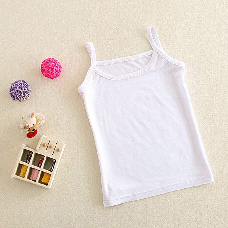 Áo thun cotton 2 dây màu trơn thời trang cho bé gái