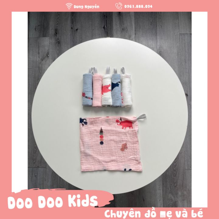 Set 5 khăn mặt Aden cho bé