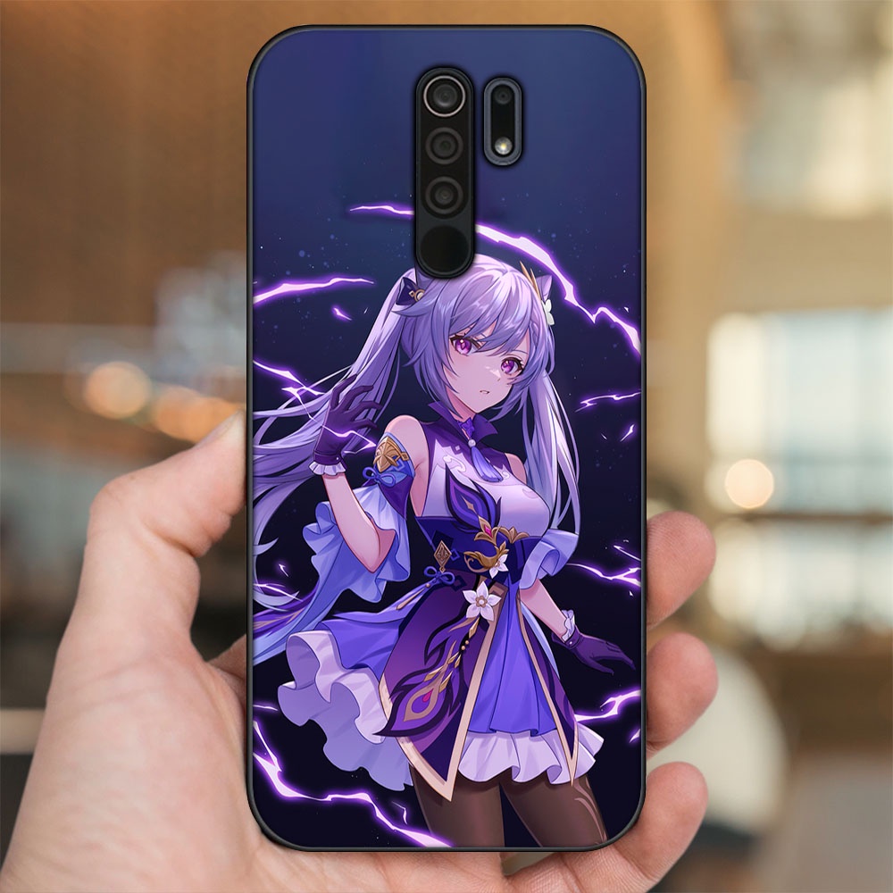 Ốp lưng Xiaomi Redmi 9 viền đen in hình Keqing Genshin Impact