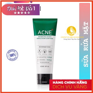 [Bán sỉ] Sữa rửa mặt ngừa mụn Some By Mi AHA-BHA-PHA 30 days Miracle Acne 100ml Auth Hàn Quốc